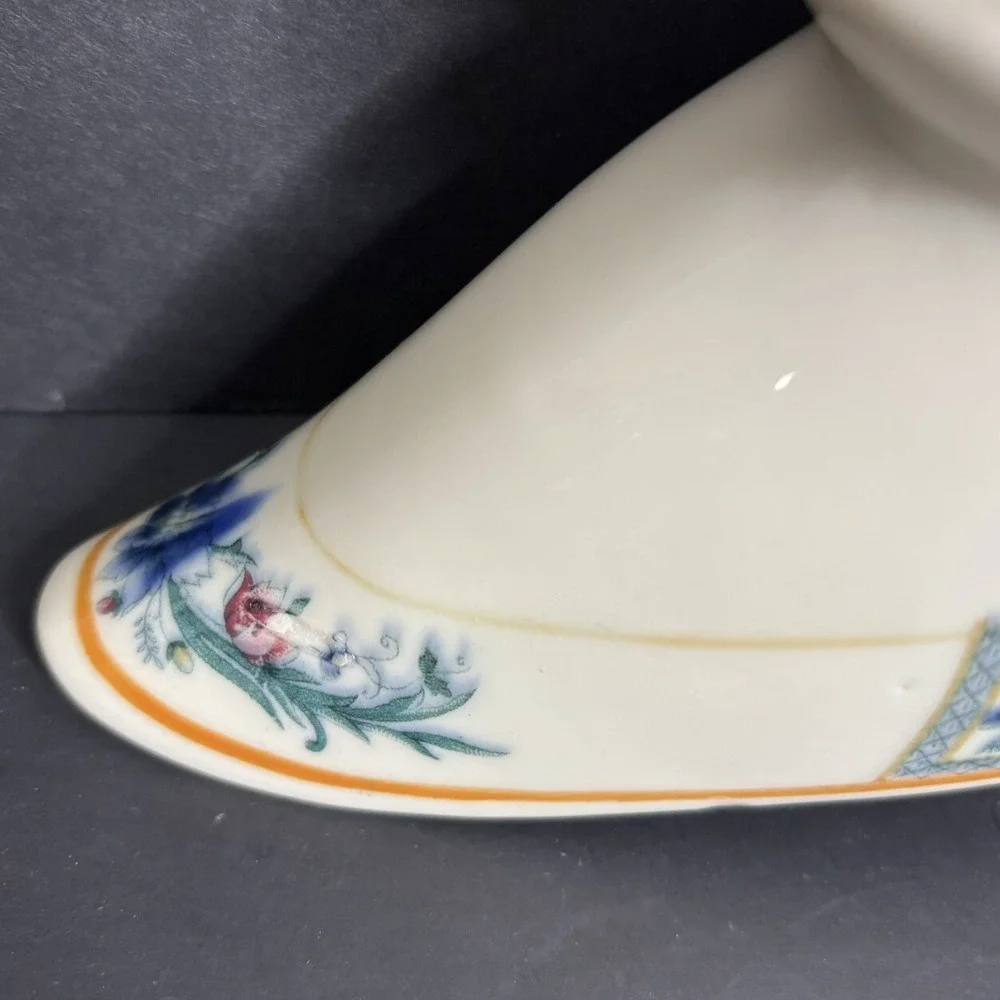 Mayer Diana Gravy Boat Creamer Floral Vintage USA Restaurant China Ware